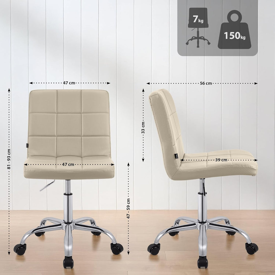 CLP Arbeitshocker höhenverstellbar mit Lehne und Rollen Darfield, Arbeitsstuhl ergonomisch 360° dreh