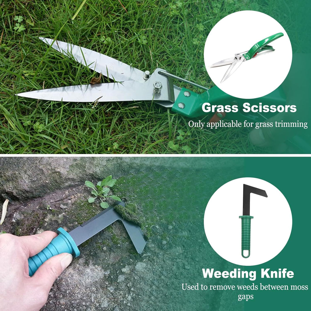 Gartenwerkzeug Set 12-teilig, Edelstahl Gartengeräte mit Ergonomischen Griffen & Aufbewahrungsbox, G
