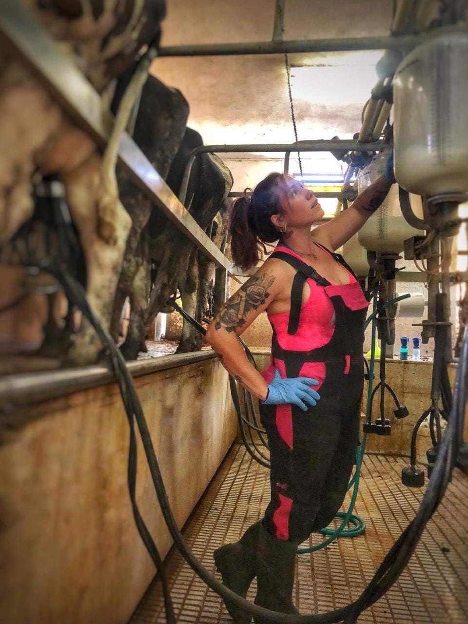 strongAnt Latzhose Damen stretch Arbeitshose für Frauen mit Kniepolstertaschen Baumwolle Cargo Hose