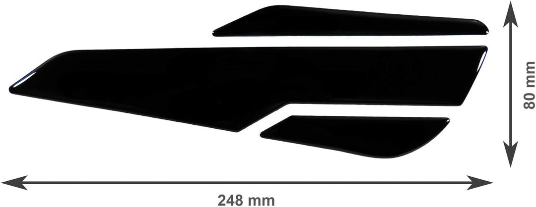 BIKE-label Tankpad Seitentank schwarz kompatibel für Kawasaki Z900 Tank 800660