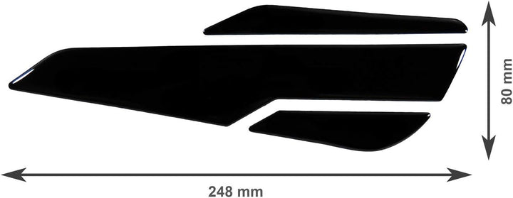 BIKE-label Tankpad Seitentank schwarz kompatibel für Kawasaki Z900 Tank 800660