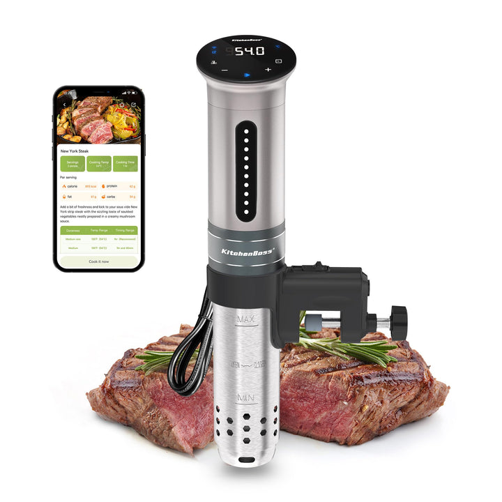 KitchenBoss Sous Vide Stick Garer： 1100W Präzisionskocher Wi-Fi Sous Vide Stick App-Steuerung Sous V