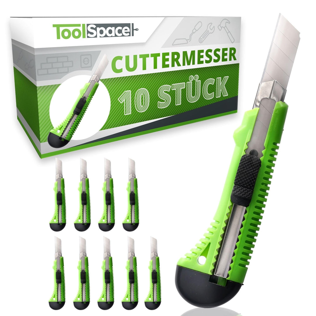 ToolSpace 30x Cuttermesser Stanley Messer Profi Cutter Messer Langlebig Robust Teppichmesser 18 mm K