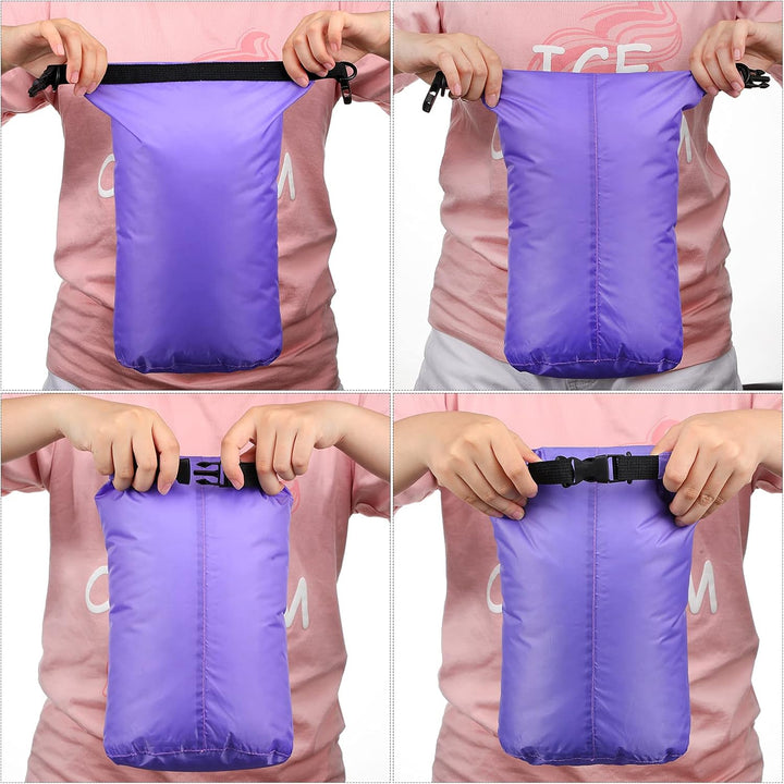 6 Stück wasserdichte Trockenbeutel Set Trockensack Leicht Luftdicht Packsack Set 20 L 15 L 10 L 8 L