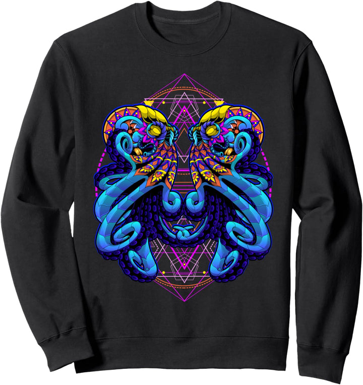 Octopus Vaporwave - Edgy Aesthetic Streetwear Sweatshirt