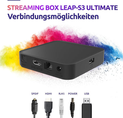STRONG LEAP-S3 Ultimate | Streaming-Box mit Android 11 | 2 Monate Zattoo gratis |4K UHD-Auflösung |