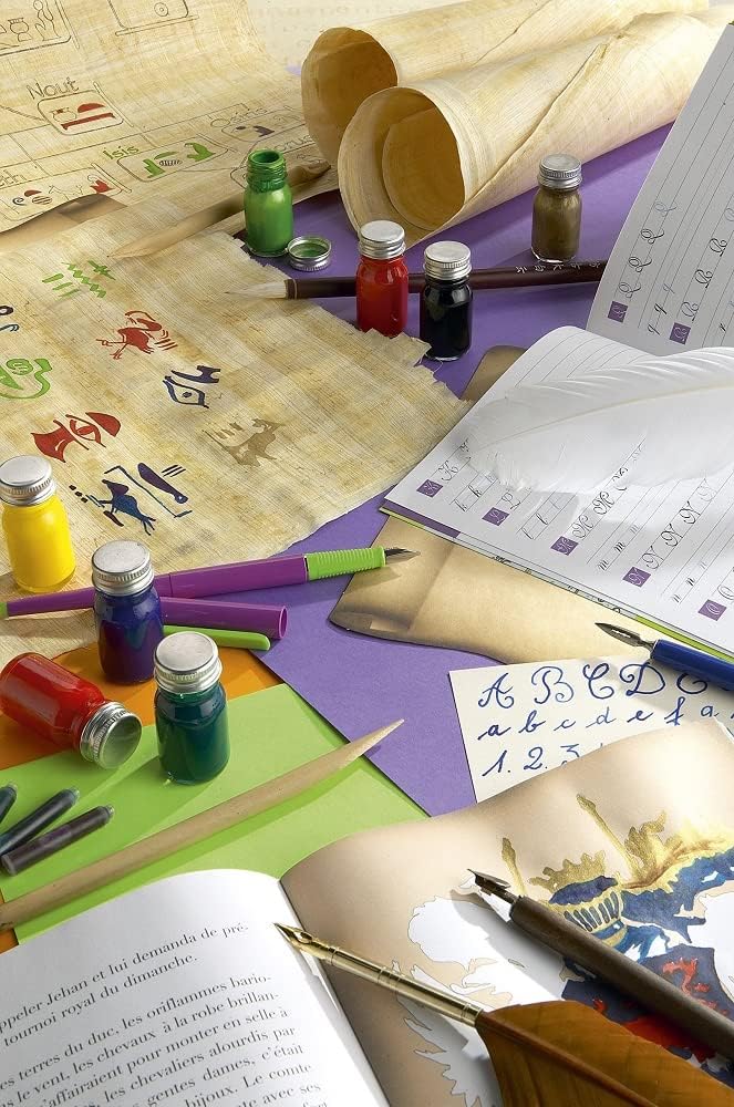 Brause 1137B Kalligraphie-Set Tasche (mit Schreibfederhalter in Holz und 6 Kalligraphie-Federn, elfe