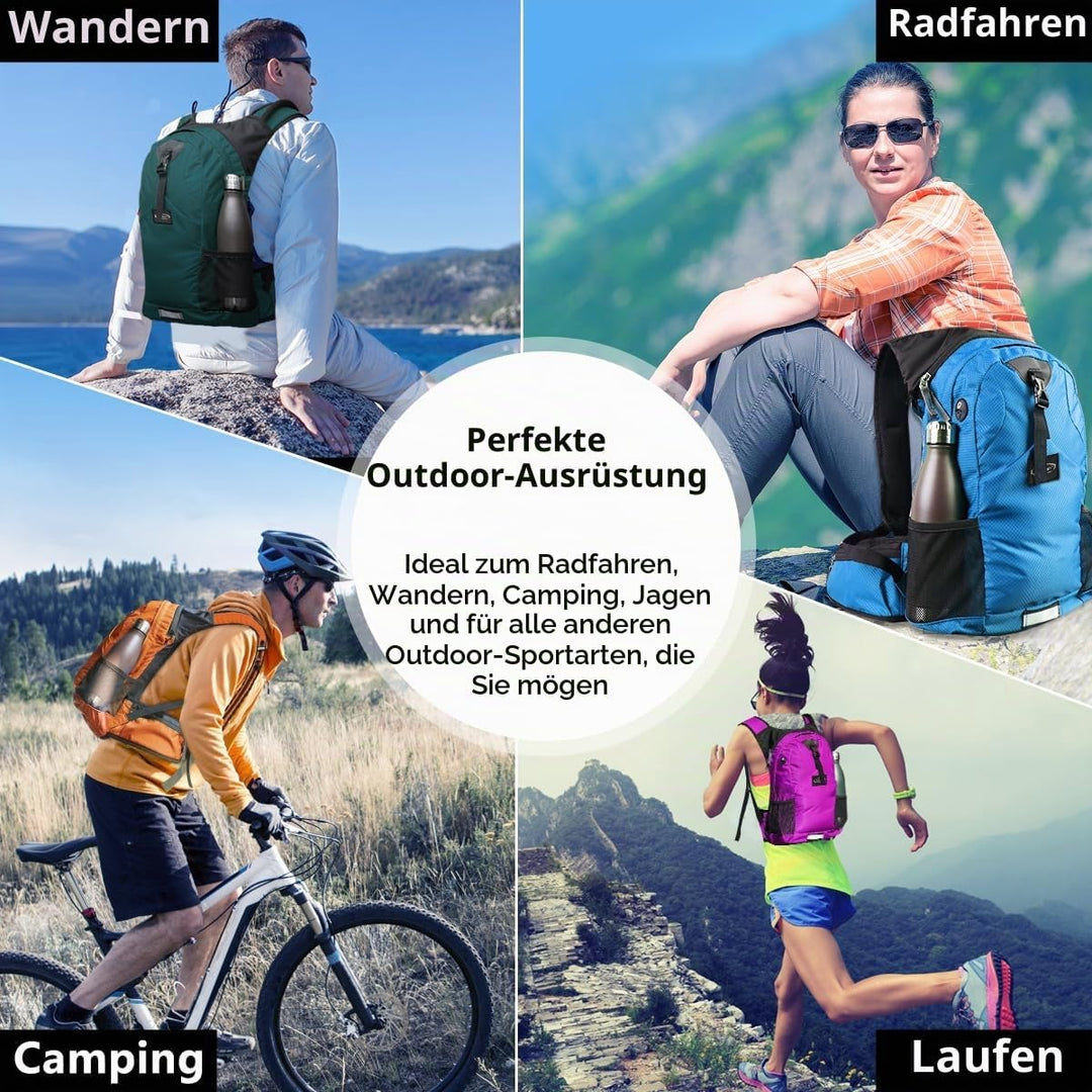 Lunidry Trinkrucksack Fahrradrucksack mit Trinkblase 2L Wasserdicht Sportrucksack, 20L Hydration Ruc