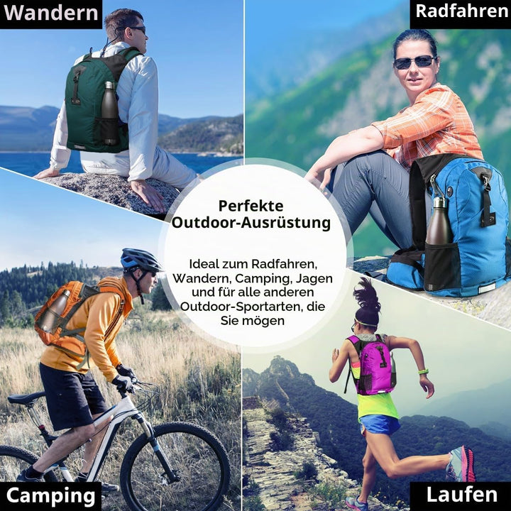 Lunidry Trinkrucksack Fahrradrucksack mit Trinkblase 2L Wasserdicht Sportrucksack, 20L Hydration Ruc