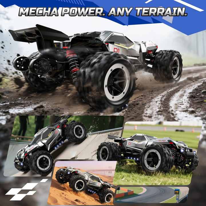DEERC Brushless Ferngesteuertes Auto für Erwachsene, RC Auto 1:18 55 km/h, Geländewagen 4WD, Wasserd