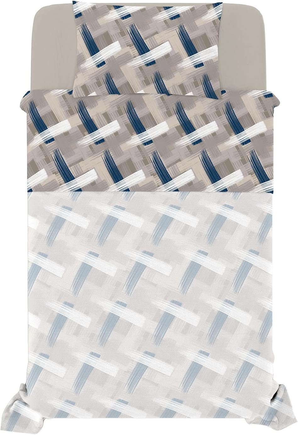 Fantasy Italian Bed Linen Bettwäsche, Pennellate, Kleine doppelte, Mikrofaser, Pinselstrichen Pennel