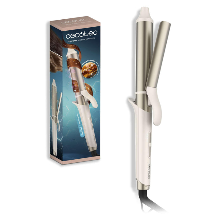 Cecotec Lockenstab Mit Klemme SurfCare 3200 PlasmaWaves. 32 mm Keramik, Plasma-Technologie, 140–200