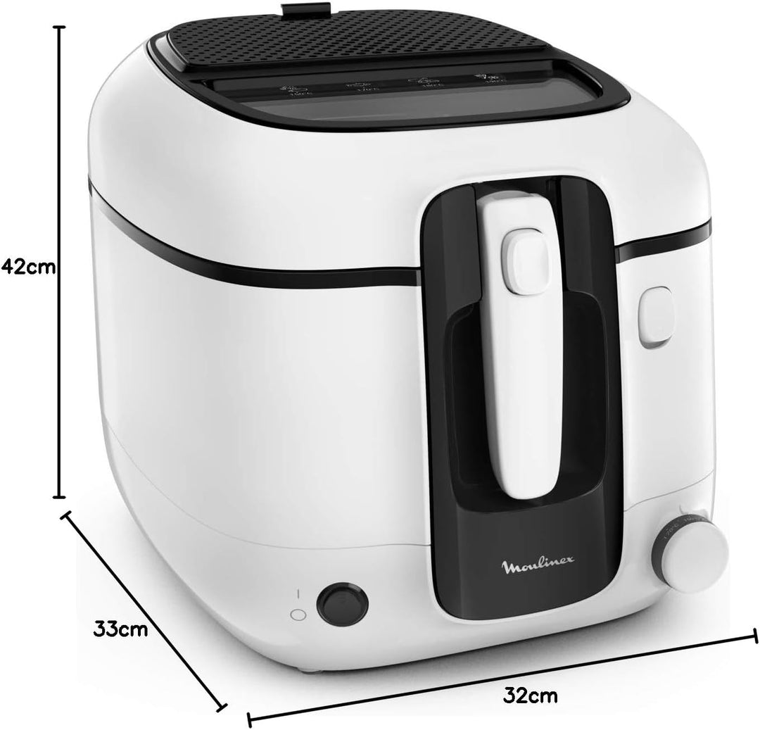 Moulinex Super Uno Fritteuse, 2,2 l, Fassungsvermögen 1,5 kg, Pommes Frites, 1800 W, einstellbarer T