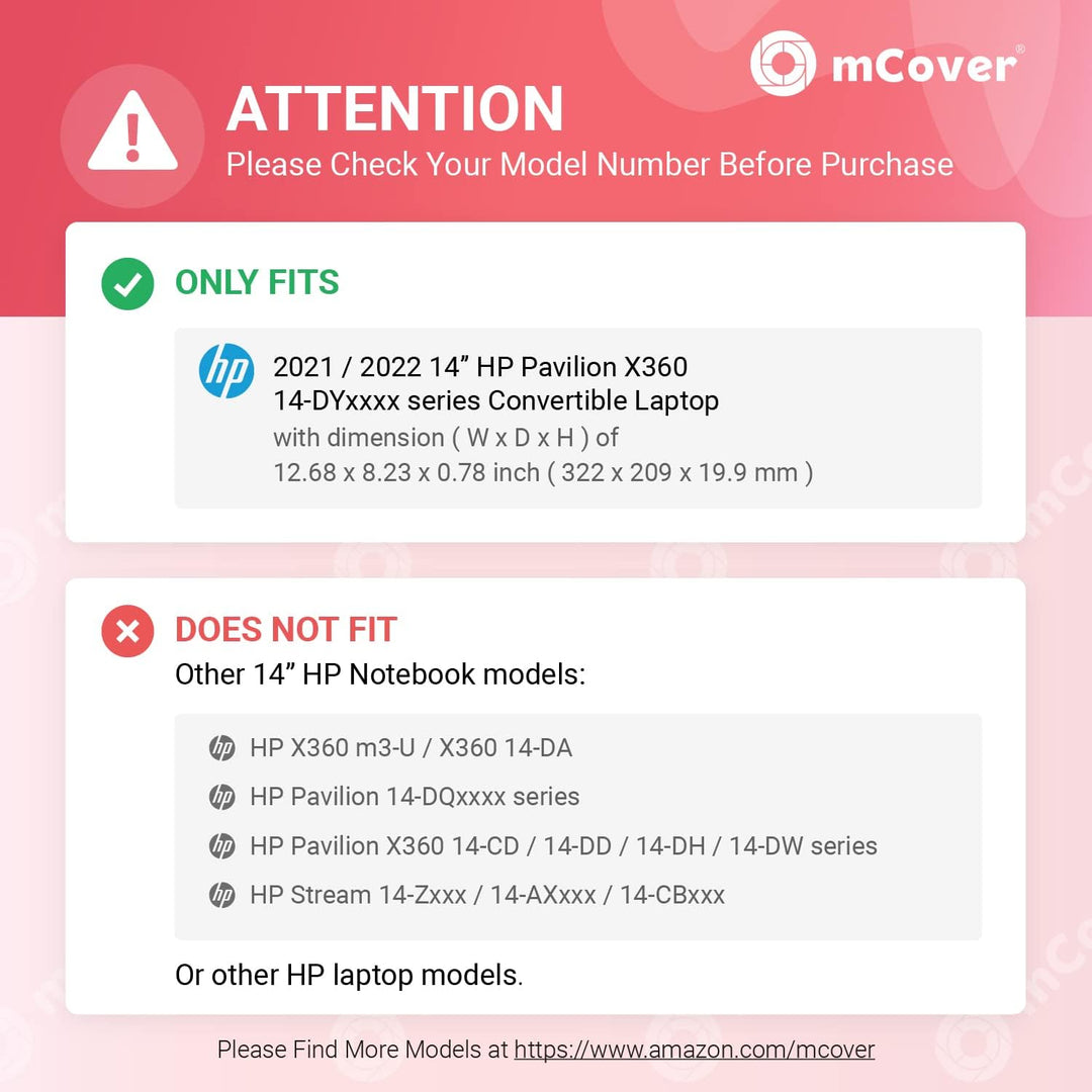 mCover Schutzhülle kompatibel mit HP Pavilion X360 14-DYxxxx Serie 2-in-1 Convertible Notebook-Compu
