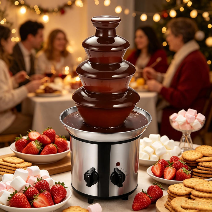 Schokoladenbrunnen, 4 Ebenen, Schokoladen-Brunnen für Chocolicious, Elektrisch Schokoladenfontäne au
