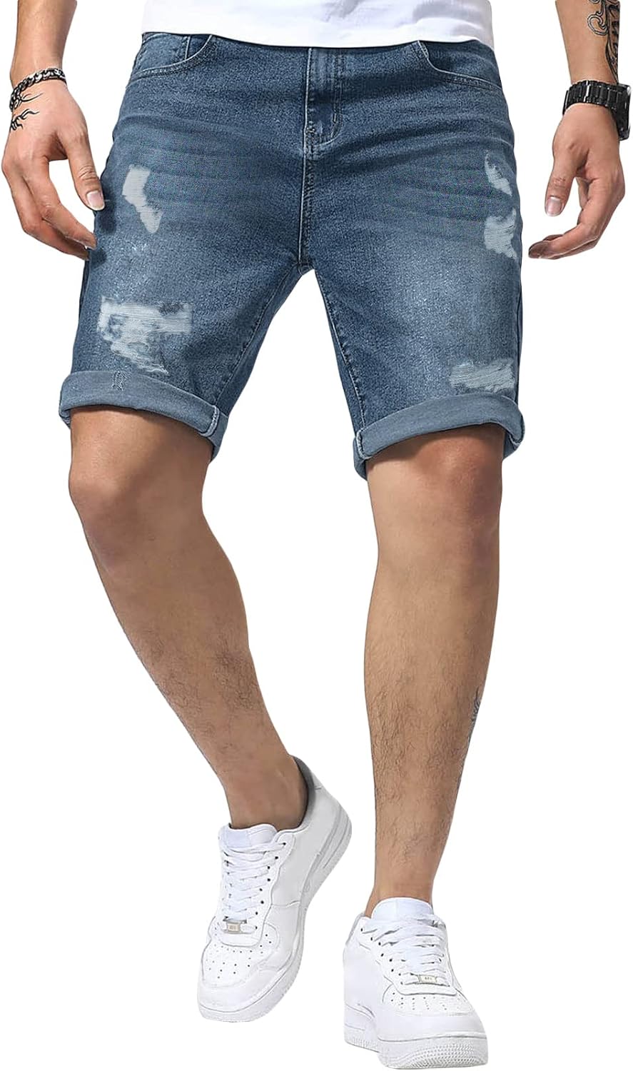 Meilicloth Jeans Shorts Kurze Herren Shorts Sommer Denim Western Casual C Blau XXS, C Blau XXS