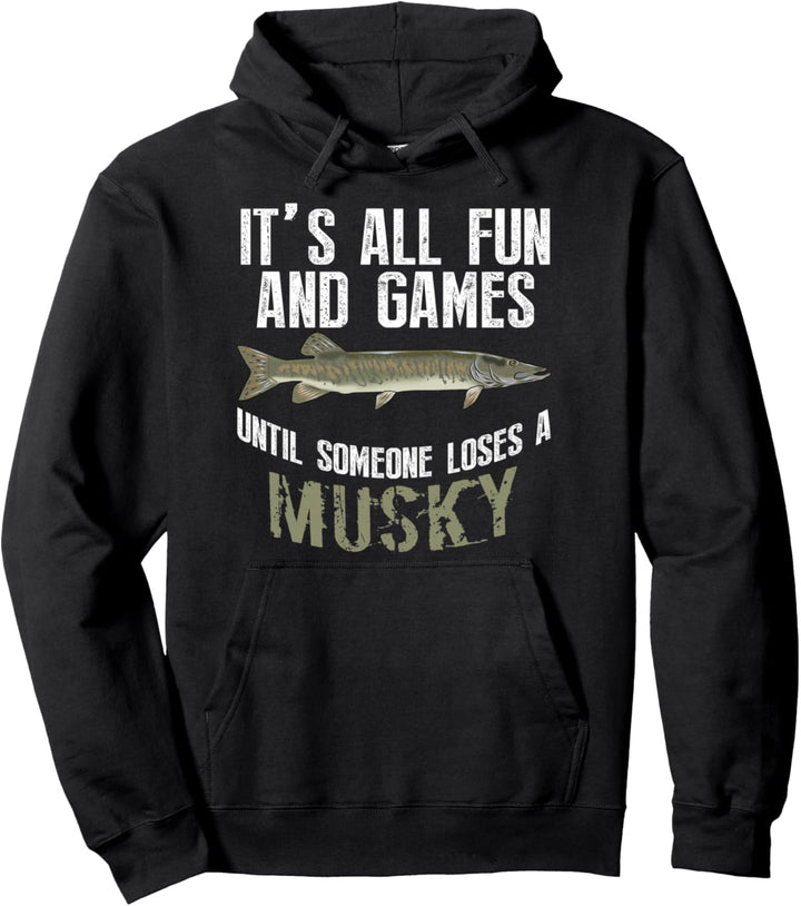 Lustiges Moschusfischangeln, Muskellunge Süsswasserfischangel, Geschenk Pullover Hoodie