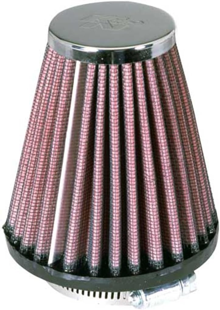 K&N RC-1200 KFZ und Motorrad Universal Chrom Filter Rot