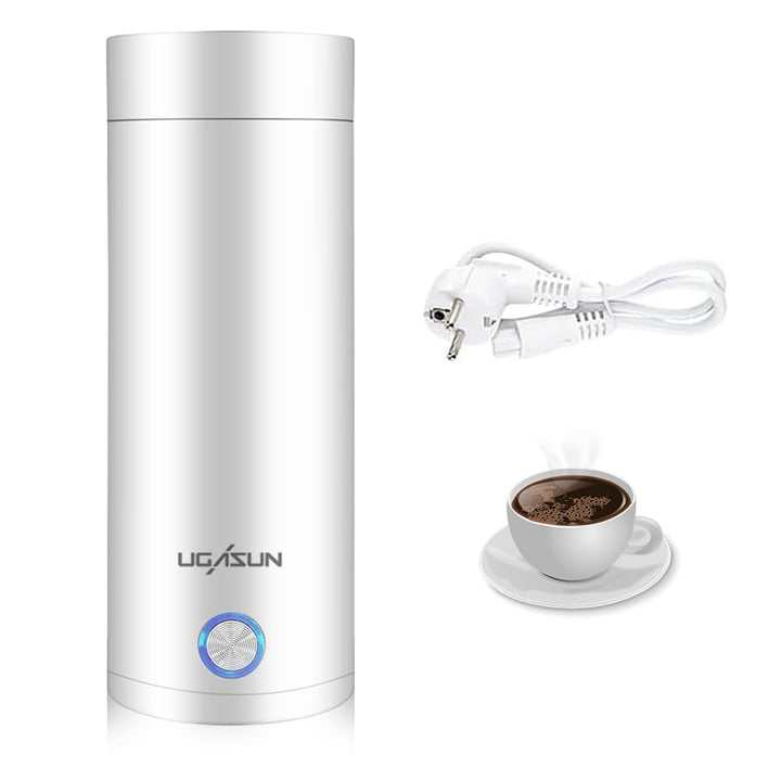 Aoreun Kleiner Tragbarer Wasserkocher, 400ml Tragbarer Elektrischer Wasserkocher, Mini Thermoskanne