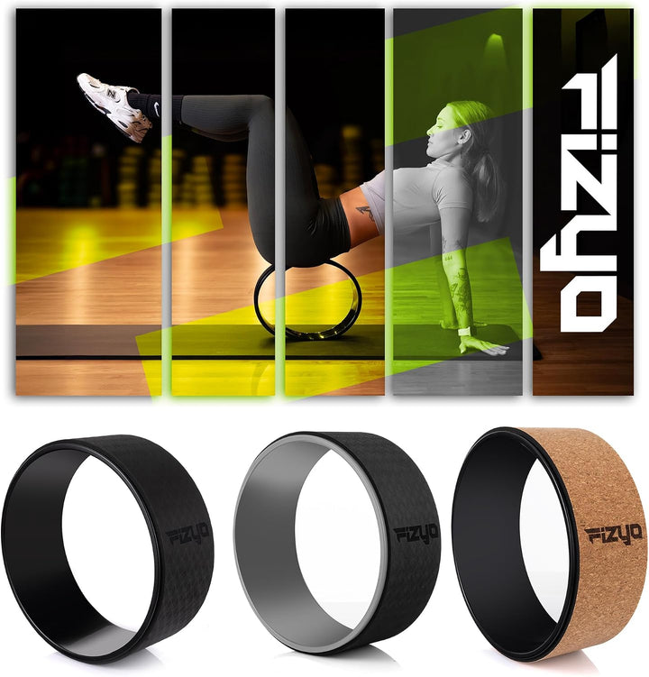 Phyzyo Yoga und Pilates Rad Ø33cm - Profirolle für Rückendehnung, Verbesserung des Gleichgewichtes u