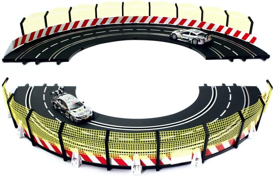 Overdrive-Racing Fangzaun 10m kompatibel mit Carrera Digital 124 132 EVO Kurven Geraden Zaun Bande S