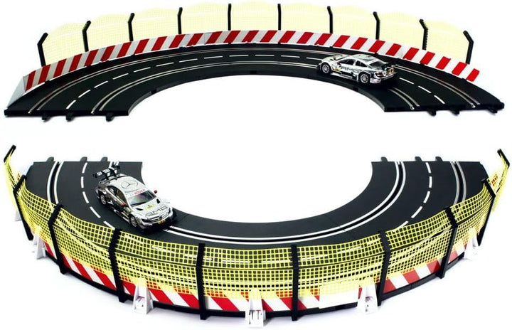 Overdrive-Racing Fangzaun 10m kompatibel mit Carrera Digital 124 132 EVO Kurven Geraden Zaun Bande S