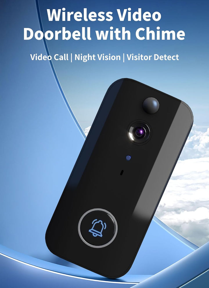 Diyeeni 1080P Kabellose Türklingelkamera, Full HD IR-Nachtsicht, PIR-Bewegungserkennung, 5G-WLAN-Ver