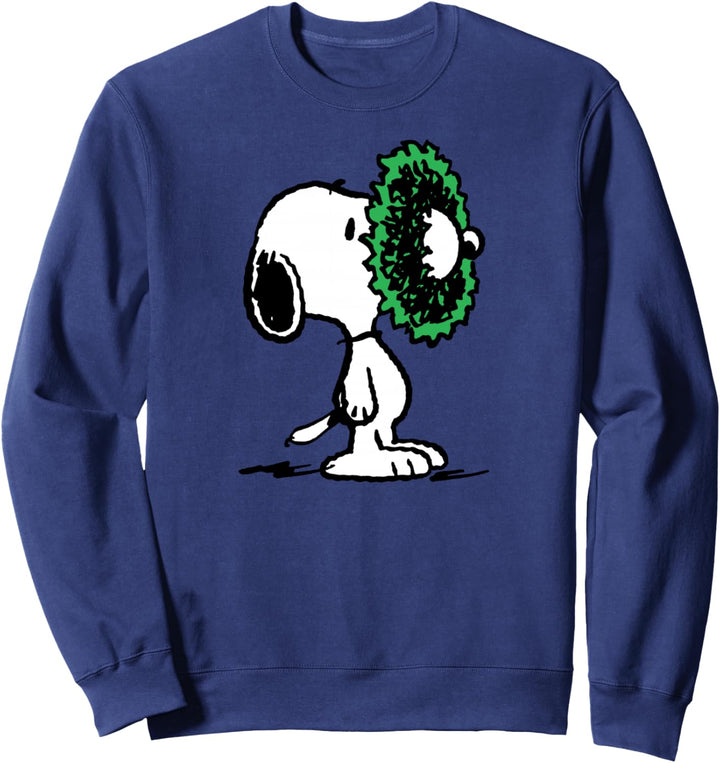 Peanuts Snoopy Feiertag ist fröhlicher Kranz Sweatshirt
