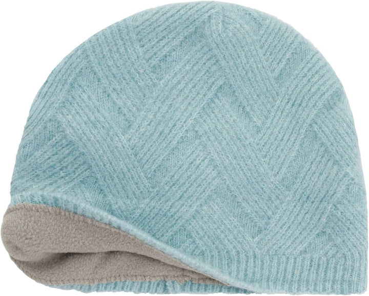 Seeberger Ricarda Wollmütze Beanie Strickmütze Wollbeanie Wintermütze Damenmütze Damen - mit Futter,