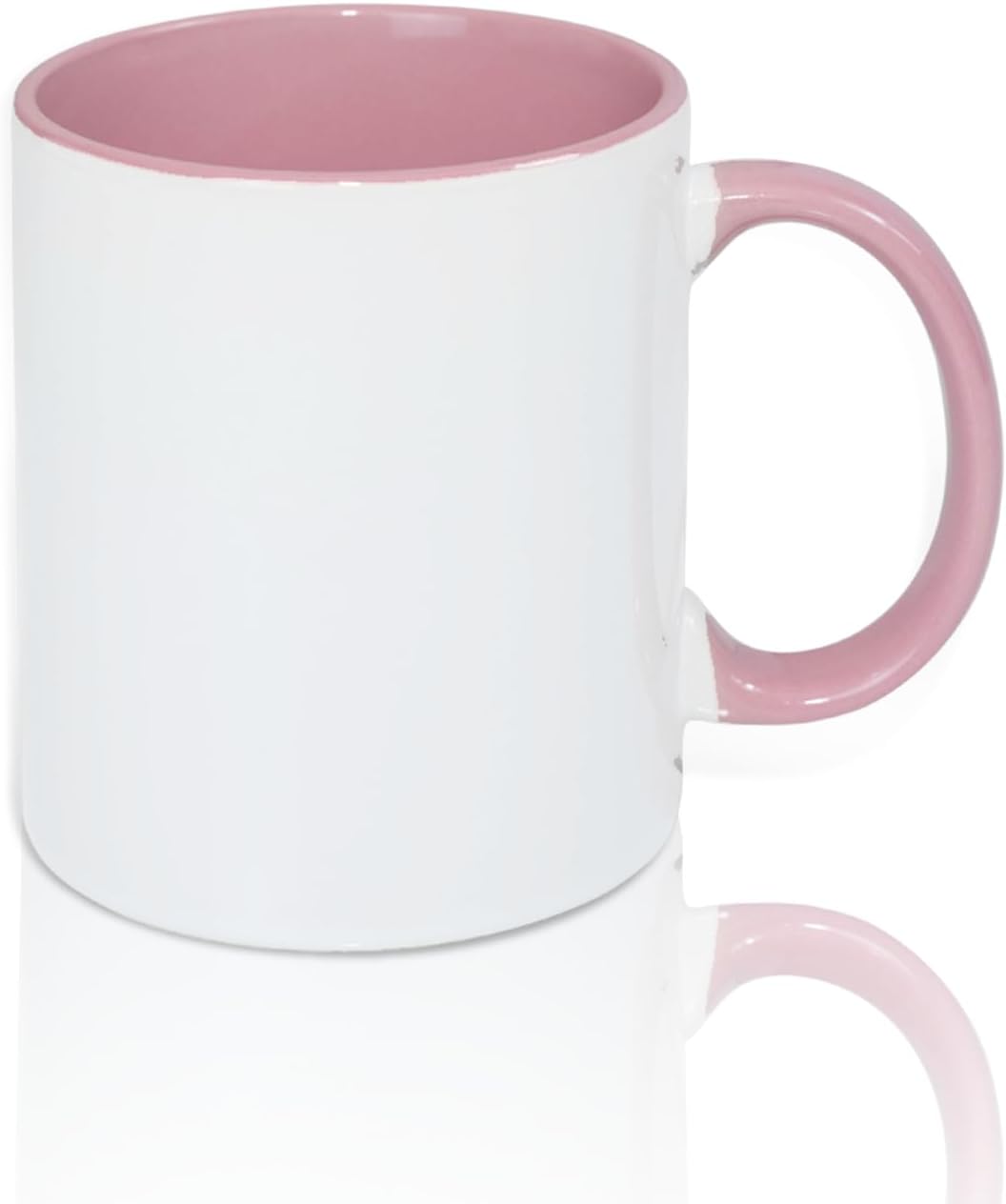 MR.R 11 Unzen Sublimation blanko Kaffeetassen, Tasse blanko weisse Tasse Tasse mit rosa Farbe Becher