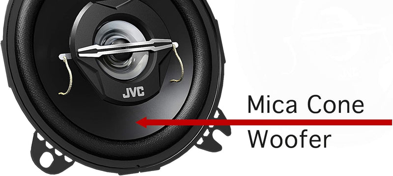 JVC CS-J620 Koaxial Lautsprecher (16 cm, 2-Wege) schwarz & CS-J420X 10 cm 2-Wege-Koaxial-Lautspreche