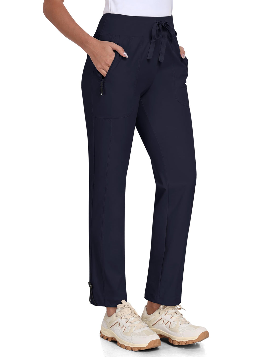 MoFiz Wanderhose Damen Leichte Cargohose Atmungsaktiv Trekkinghose Workout Wasserdicht Winddicht Cas