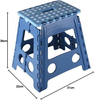 Kesper Klapptritt, faltbar, farblich sortiert: blau und schwarz, 31 x 22 x 39 cm, 1 Stück