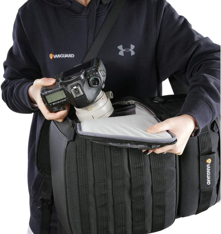 Vanguard VEO Range T48 Rucksack für Pro DSLR/spiegellose Kameras, taktischer Stil, Schwarz Veo Range
