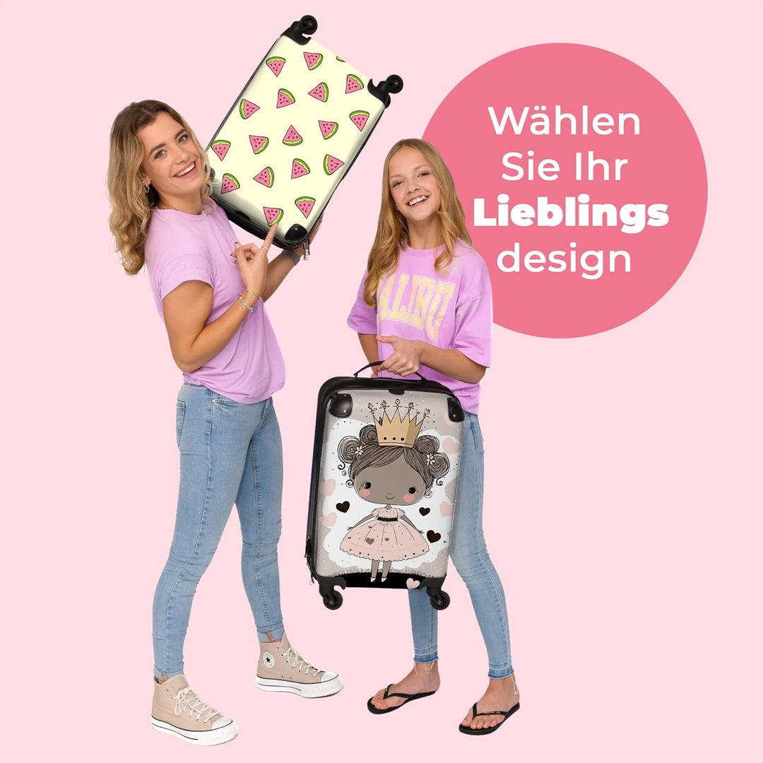NoBoringSuitcases.com® Hartschalenkoffer Mädchen Koffer fürs Handgepäck Reisekoffe Kinder Geschenke