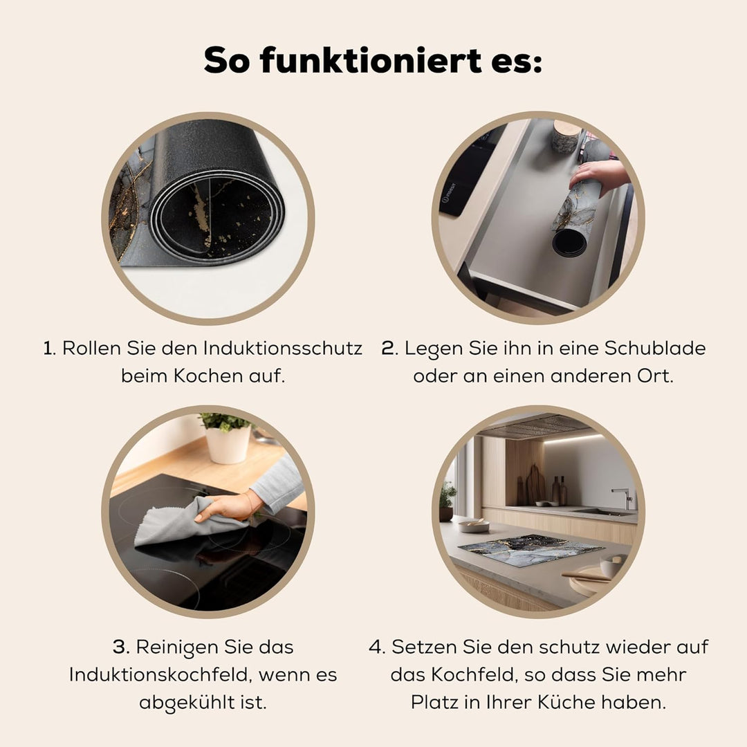 Herdabdeckplatte Einteilig Küche Ceranfeld Abdeckplatte Cerankochfeld Abdeckung Induktionskochfeld S