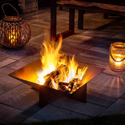 KADAX Gartenfeuerstelle, Feuerwanne, Grillstelle, Feuerschalen, Gartenfeuer, Terrassenofen aus Stahl