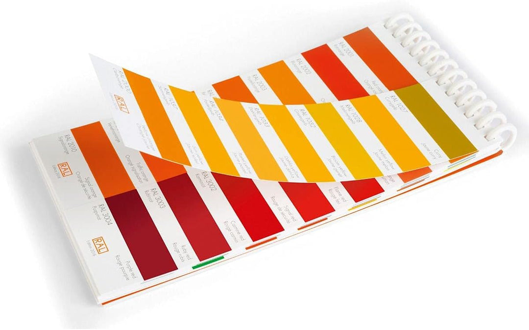 RAL K1 Farbfächer, 213 Farben, glänzend, 1 Spiralblock, 3 Sprachen