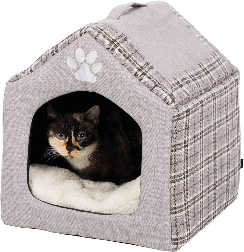 Trixie 36352 Kuschelhöhle Silas, 40 × 45 × 40 cm, grau/creme