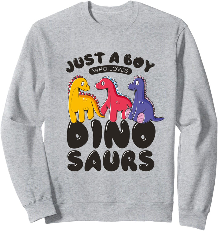 Nur ein Junge der Dinosaurier liebt l Niedliches Dino Motiv Sweatshirt