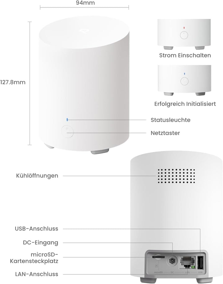 Reolink 2K Überwachungskamera Aussen Set WLAN mit Solar-/Akkubetrieb, 360° Schwenkbare, KI-Erkennung