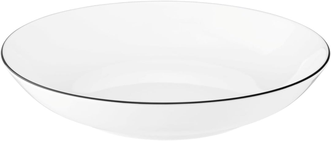 Seltmann Weiden 001.737148 Lido Tafelservice - 6 Essteller + 6 Suppenteller - 12-tlg. - Black Line S