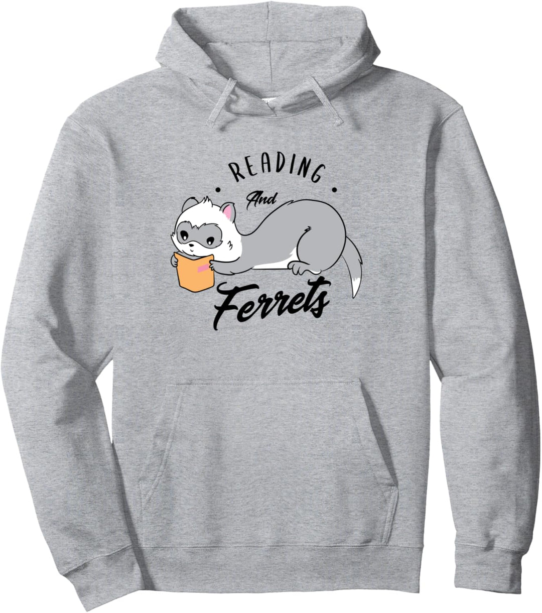 Frettchen und Lesebuchliteratur Pullover Hoodie