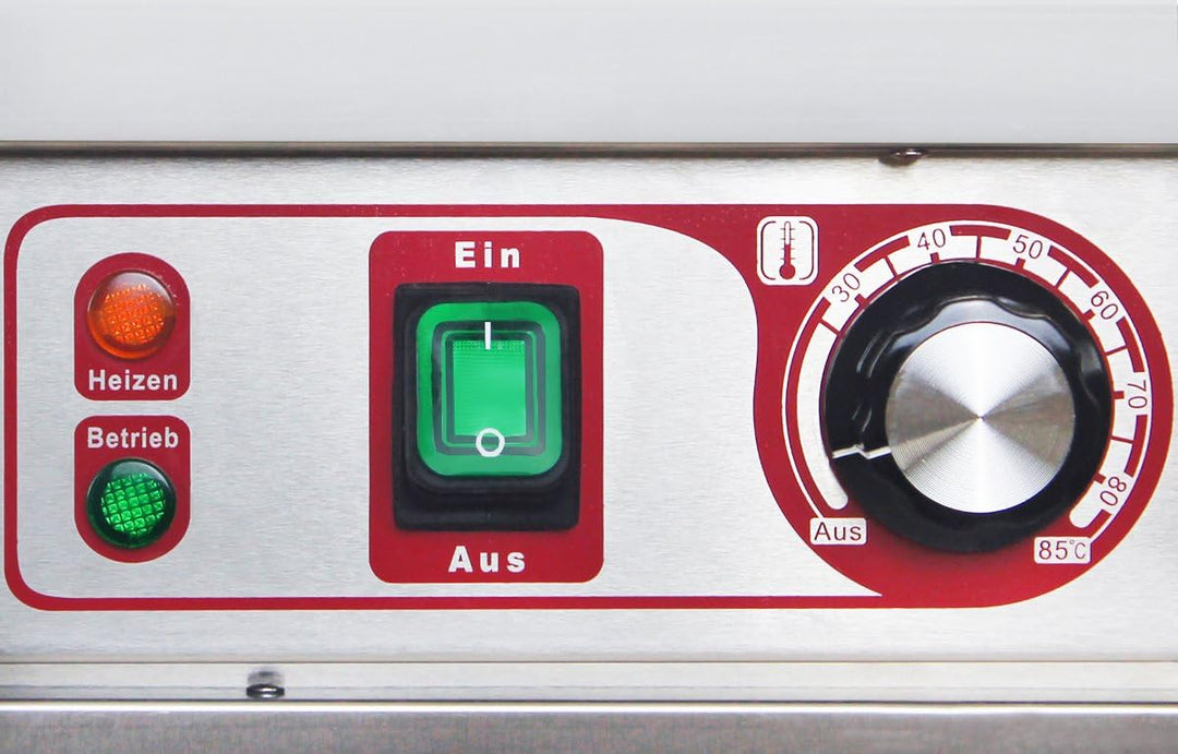 Beeketal 'BTW-120' Profi Gastro Edelstahl Tellerwärmer elektrisch mit 3 Einlegeböden, Temperatur stu