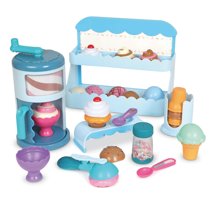 Learning Resources Swirly Scoops Eiscreme-Shop LER9278, Ab 2 Jahren, Rollenspiel Eisdiele, Feinmotor