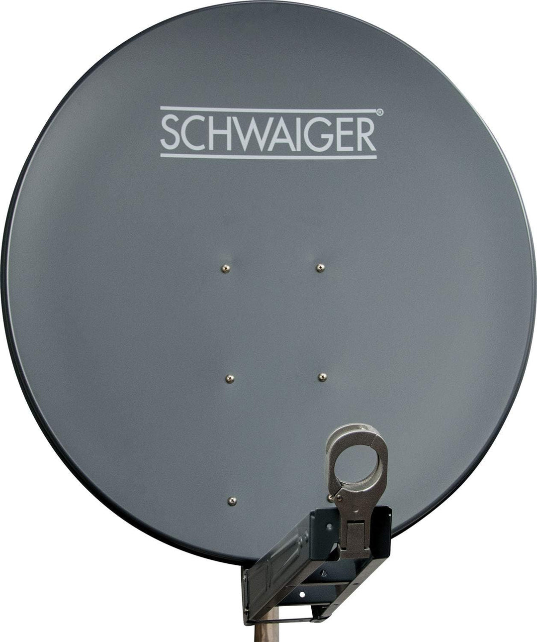Schwaiger SPI085PA011 Aluminium Offset-Antenne 85 cm, Premiumklasse, anthrazit, Anthrazit
