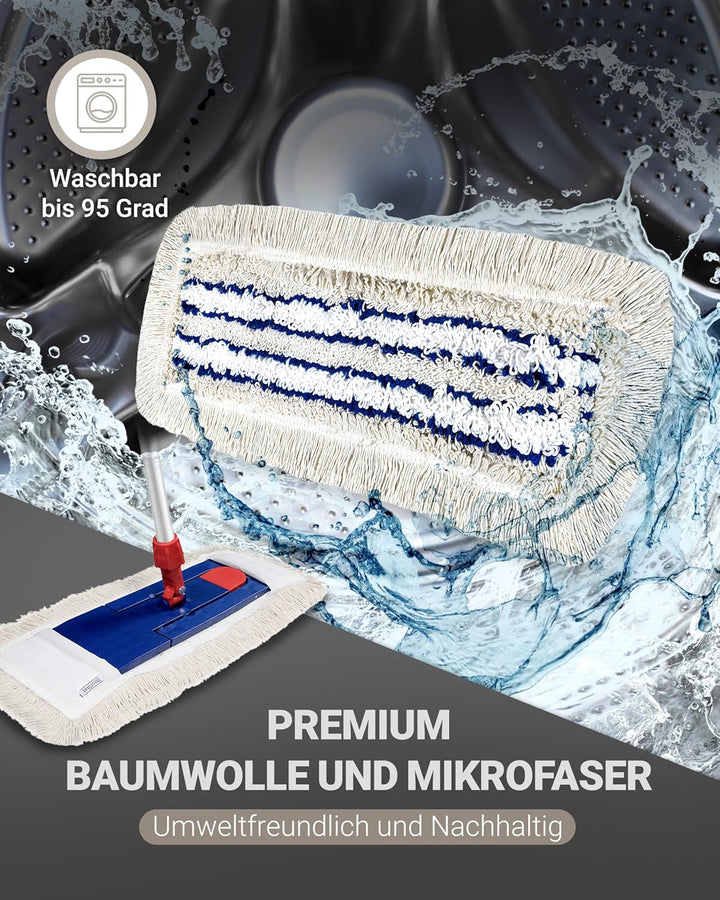 10 Stück 50cm Profi Baumwolle Wischmop Baumwollmop Bodenwischer Wischmopp Prime Mop Best 50 cm