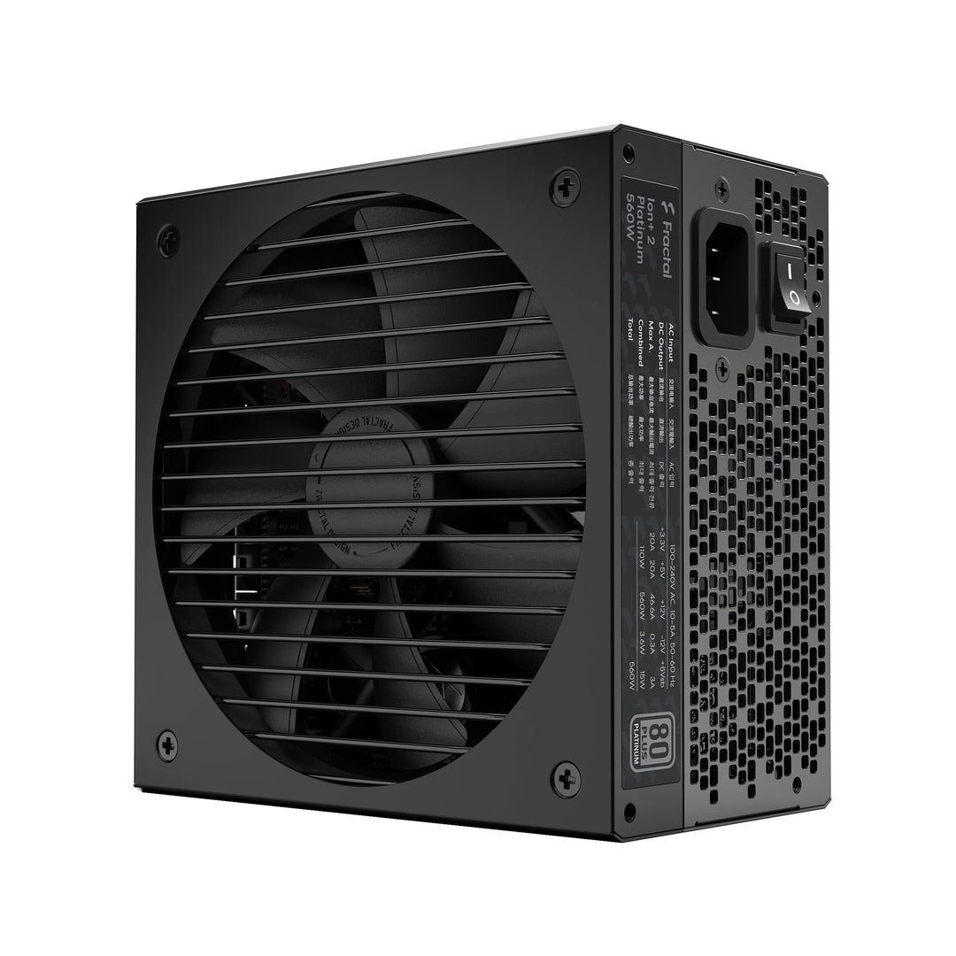 Fractal Design Ion+ 2 Platinum 560W 80 Plus Platinum Certified 560W Full Modular Compact ATX Power S