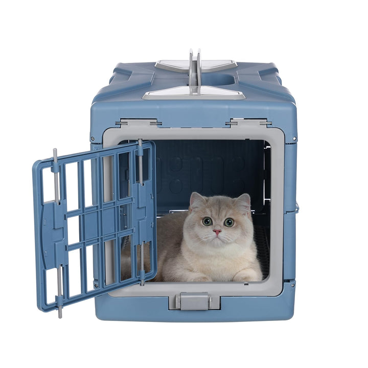 Tragbare Haustierbox, Hängebox für Katzen, Hundebox Grosser Katzentransportbox, Zwei Wege Tür Reisez