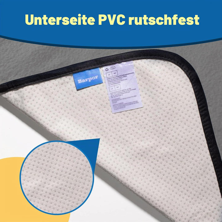 Waschbare Urinierunterlagen für Hunde: 91x 122 cm-Grau-2 Packungen Dicke-Wiederverwendbare Welpenunt